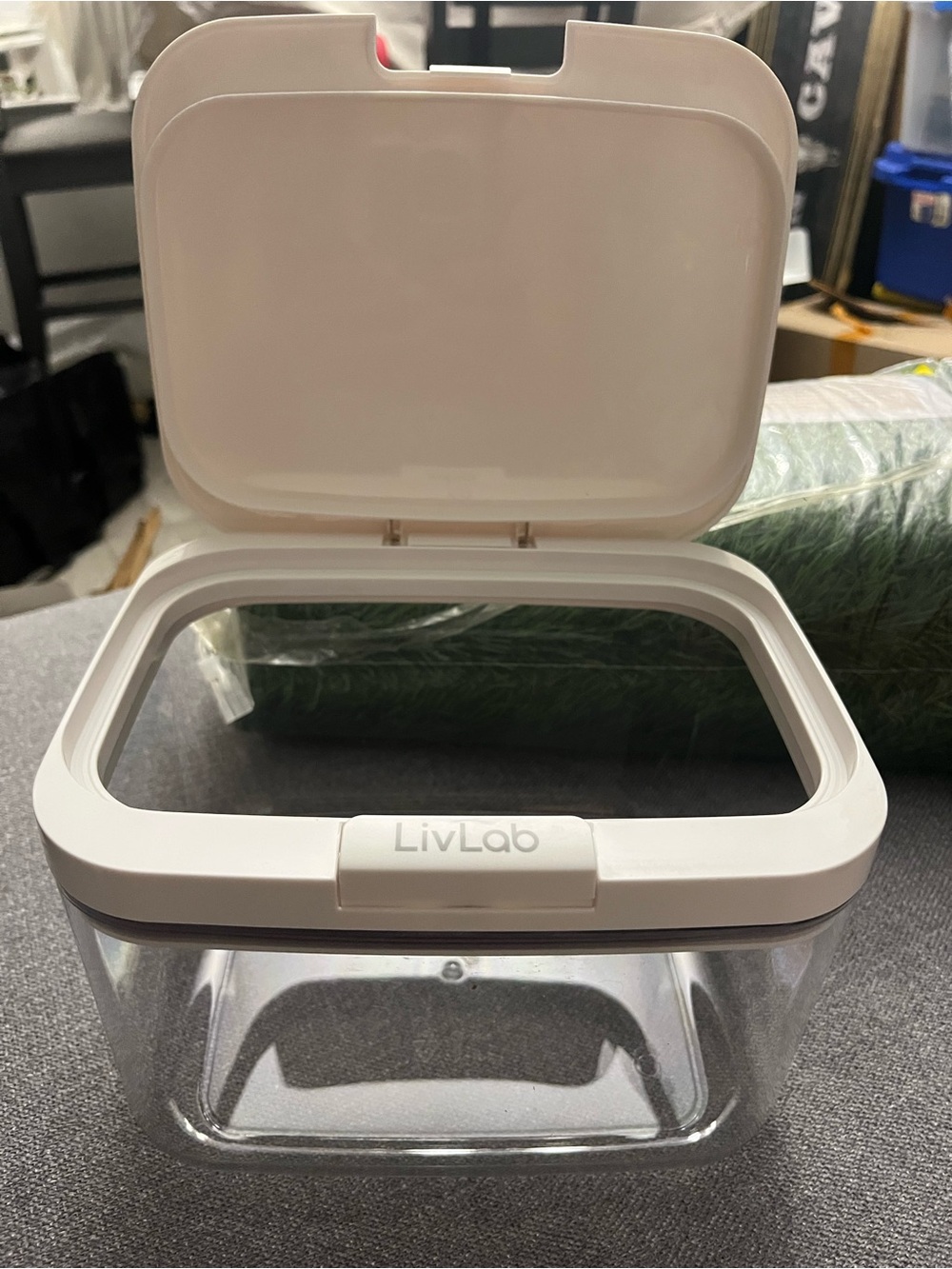 LivLab White Storage Container with Clear Base - Picture 4 of 6